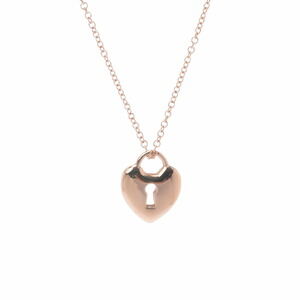 TIFFANY Heart Lock Necklace Yellow Gold